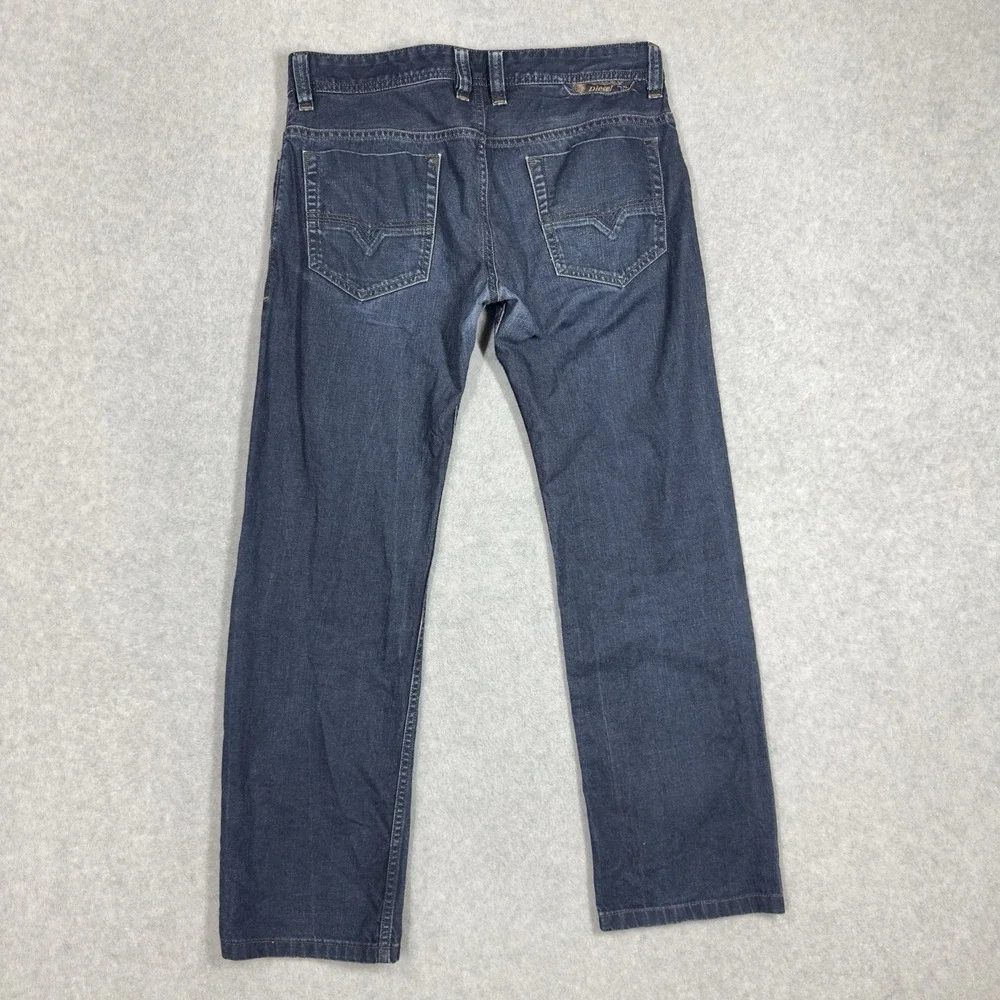 Diesel SAFADO Jeans Mens 30x28 Blue Dark Wash Regular Slim Straight Whiskered‎